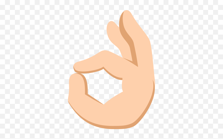 Ok Hand Medium - Light Skin Tone Emoji High Definition Transparent Background Ok Emoji Meme Transparent,Fingers Emoji