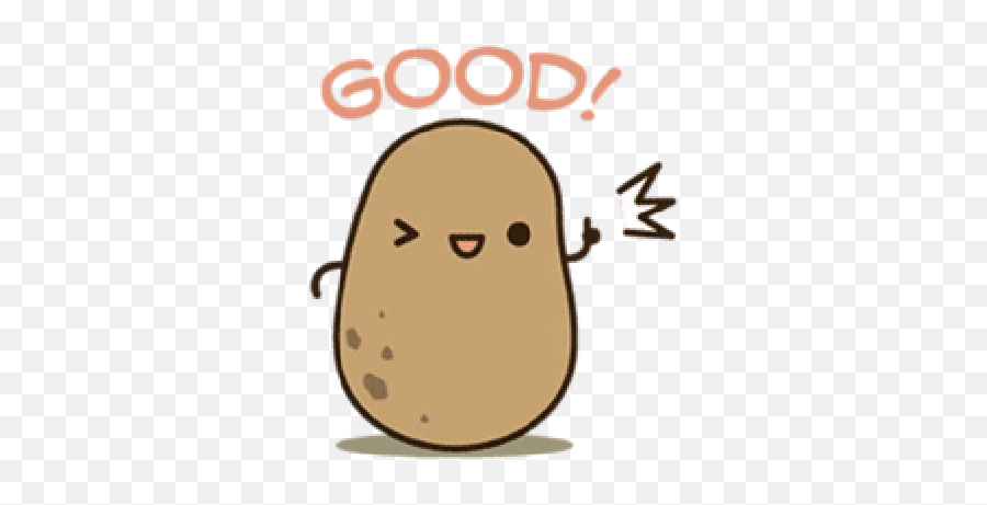 Kawaii Potato 2 Whatsapp Stickers - Stickers Cloud Kawaii Potato Stickers Emoji,Sweet Potato Emoji