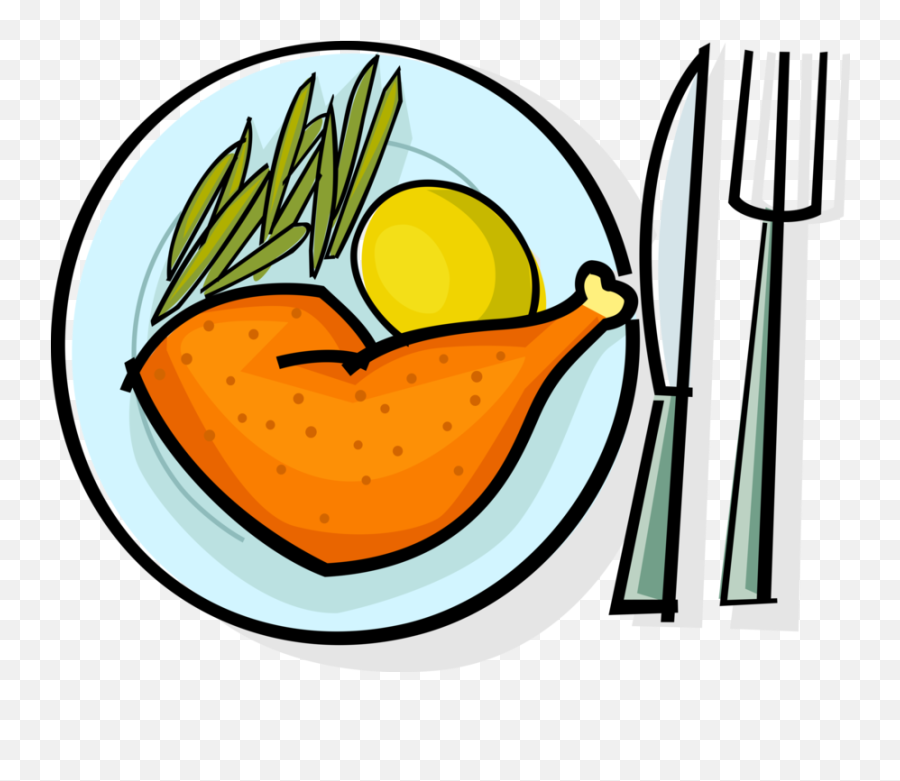 Vector Illustration Of Roast Chicken - Vector Whole Chicken Leg Png Emoji,Chicken Leg Emoji