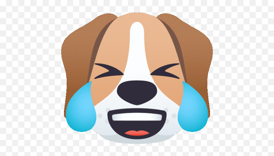 Laughing Hysterically Dog Gif - Happy Emoji,Laughing Hysterically Emoji