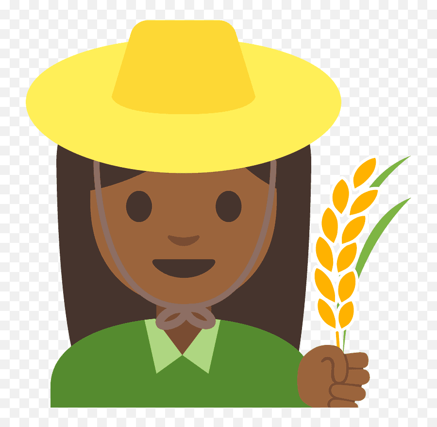 Woman Farmer Emoji Clipart - Mujer Y La Agricultura Dibujo,Rake Emoji