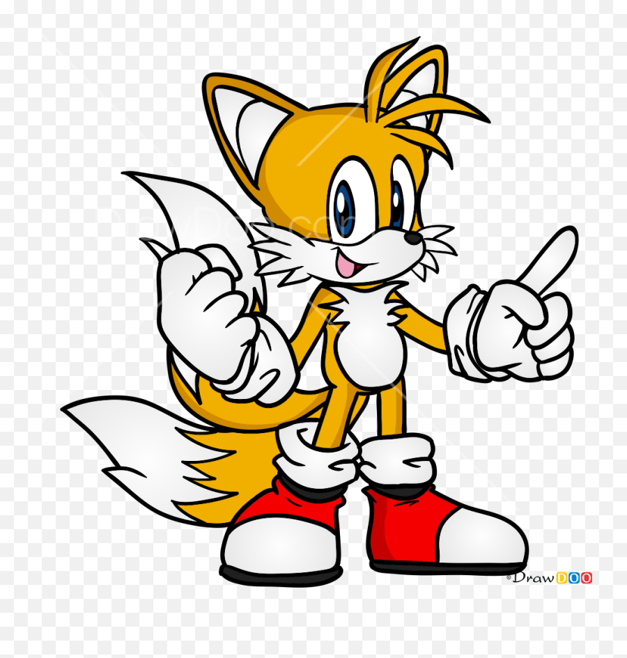 How To Draw Miles Tails Prower Sonic - Draw Miles Tails Prower Emoji,Sonic The Hedgehog Emoji