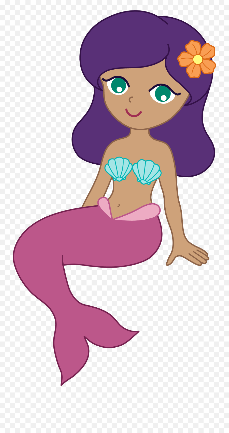 Free Purple Mermaid Silhouette - Mermaid Clipart Kids Emoji,Is There A Mermaid Emoji