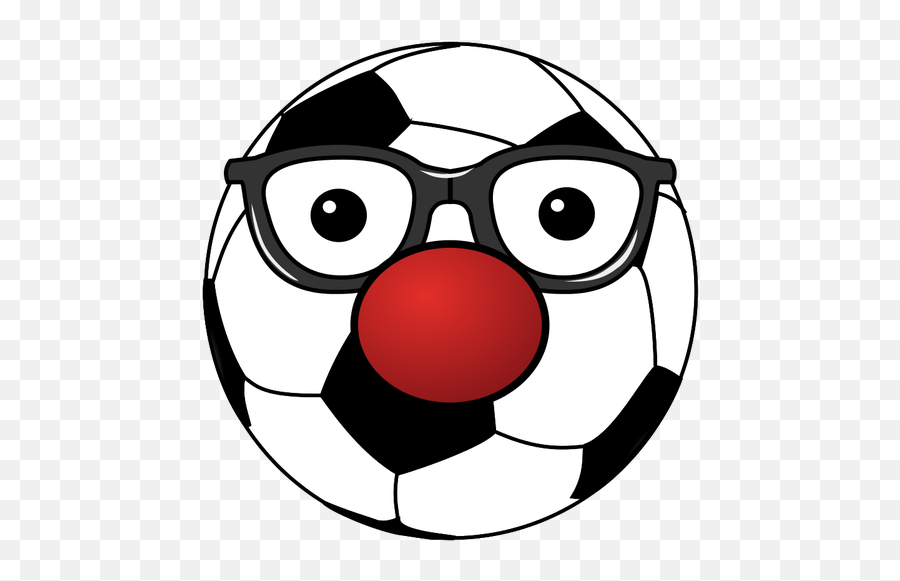 Clown Soccer Ball Vector Drawing - Cartoon Transparent Background Soccer Ball Emoji,Blush Emoticon