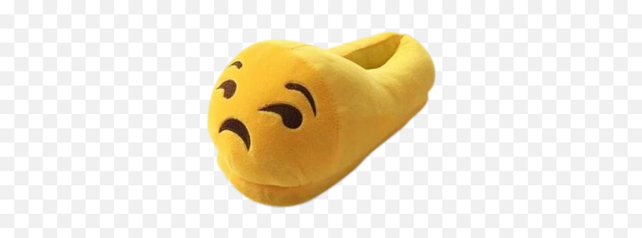 Grimacing Emoji Slippers - Plush,Grimacing Emoji