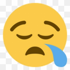 Tsk Frown Unhappy Sad Upset Freetoedit - Transparent Background Sleeping Emoji