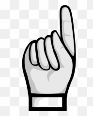 Hand With A Pointing Finger - Up Clipart Emoji