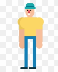 Flat Tall Man - Cartoon Emoji,Christian Emoji