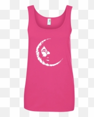 Crescent Moon Ringspun Cotton Tank Top Emoji,Crescent Moon Emoticon
