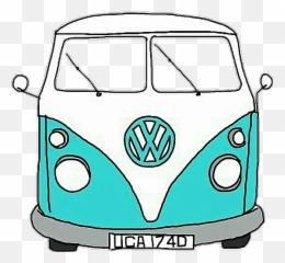 Vw Volkswagen Cars Tumblr Turquoise - Yellow Hippie Van Sticker Emoji,Vw Emoji