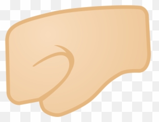 Left Facing Fist Light Skin Tone Icon - Illustration Emoji