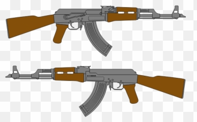 Ak 47 Rifle Vector Drawing - Ak 47 Silhouette Emoji,Sniper Rifle Emoji