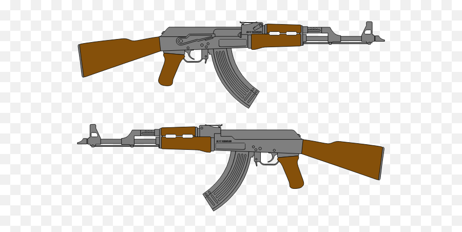 Ak 47 Rifle Vector Drawing - Ak 47 Silhouette Emoji,Sniper Rifle Emoji