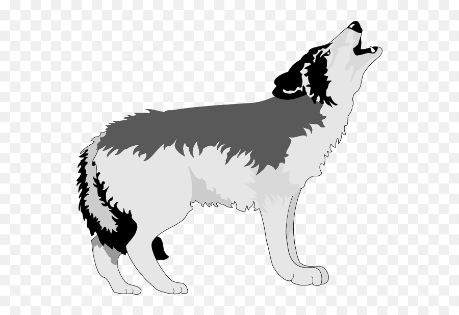 Wolf Howling Clip Art At Clker Vector - Wolf Clip Art Emoji,Wolf Howling Emoji