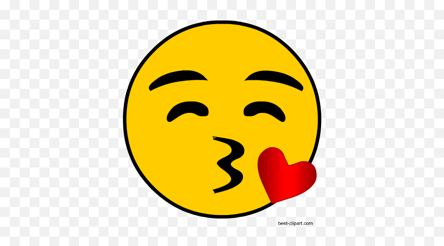 Free Emoji Clip Art - Free Printable Emoji Photo Booth Props,Blowing Kiss Emoji