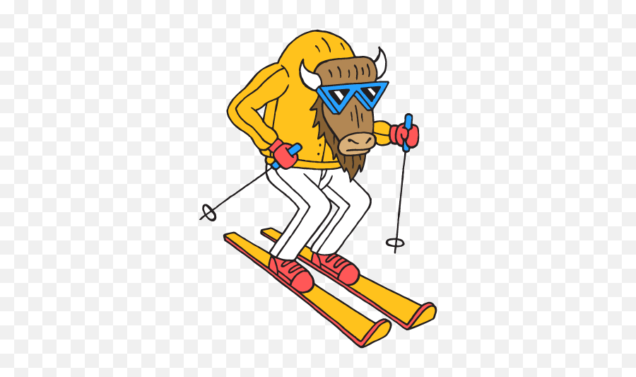 Ski Clip Gif Transparent Picture - Cartoon Emoji,Skiing Emoji
