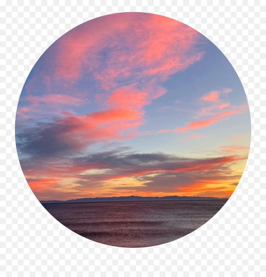 Circle Sunset Sky Sea Sticker - Circle Sunset Emoji,Sunset Emoji
