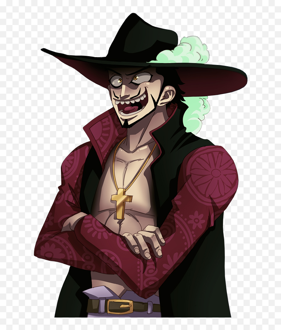 Derp Mihawk Render And Signature - One Piece Mihawk Smile Emoji,Derp Emoticon