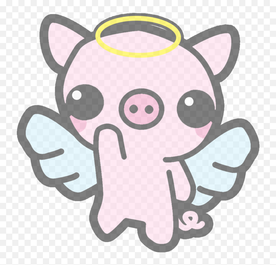 Kawaii Emoticons - Kawaii Piggy Emoji,Kawaii Emoticon