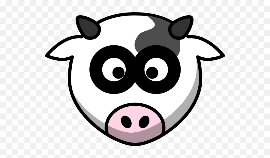 Cow Face Clipart - Cartoon Cow Head Drawing Emoji,Cow And Face Emoji