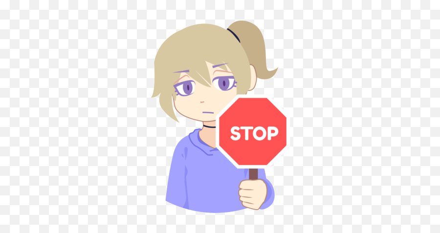 Antisocial Alison - Cartoon Emoji,Stop Sign Emoji Iphone