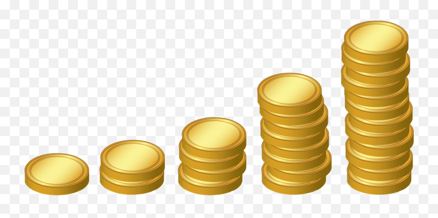 Finance Interest Free Vector Graphics - Stack Of Coins Clipart Emoji,Money Arrow Emoji