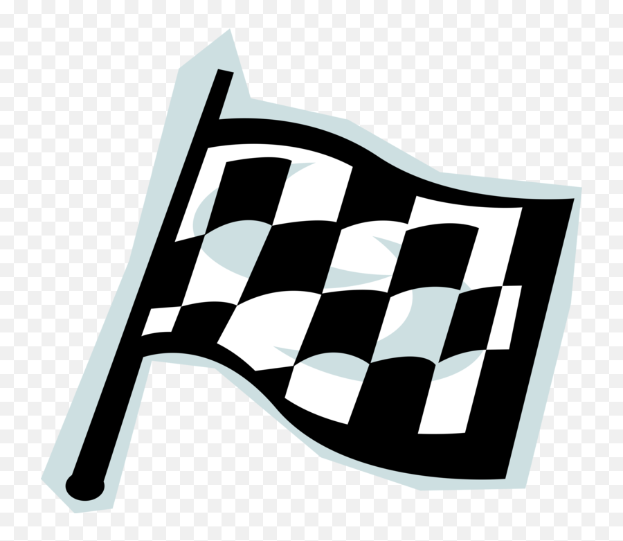 Checkered Vector Race Flag Picture - Racetrack Png Emoji,Race Flag Emoji