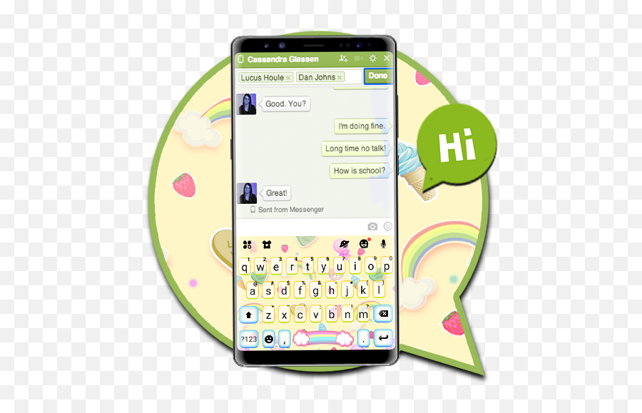 Cute Doodle Messenger Keyboard Theme Hack Cheats U0026 Hints - Mobile Phone Emoji,Drake Emoji Keyboard
