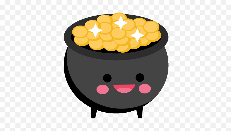 Pot Of Gold Clipart Transparent - Cute Pot Of Gold Clipart Emoji,Pot Of Gold Emoji