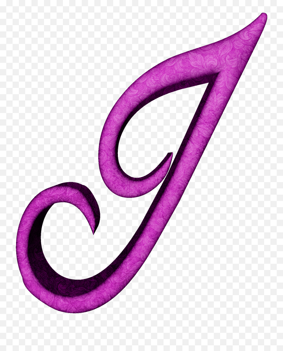 Alfabeto Estampado De Hojas En Fucsiaj Lettering - Alfabeto Estampado J Emoji,Cursive Emoji