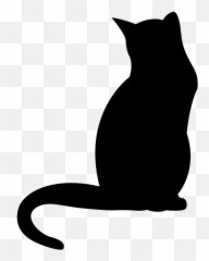 Cat Kitten Silhouette Black - Silueta De Gato Png Emoji,Black Cat Emoji