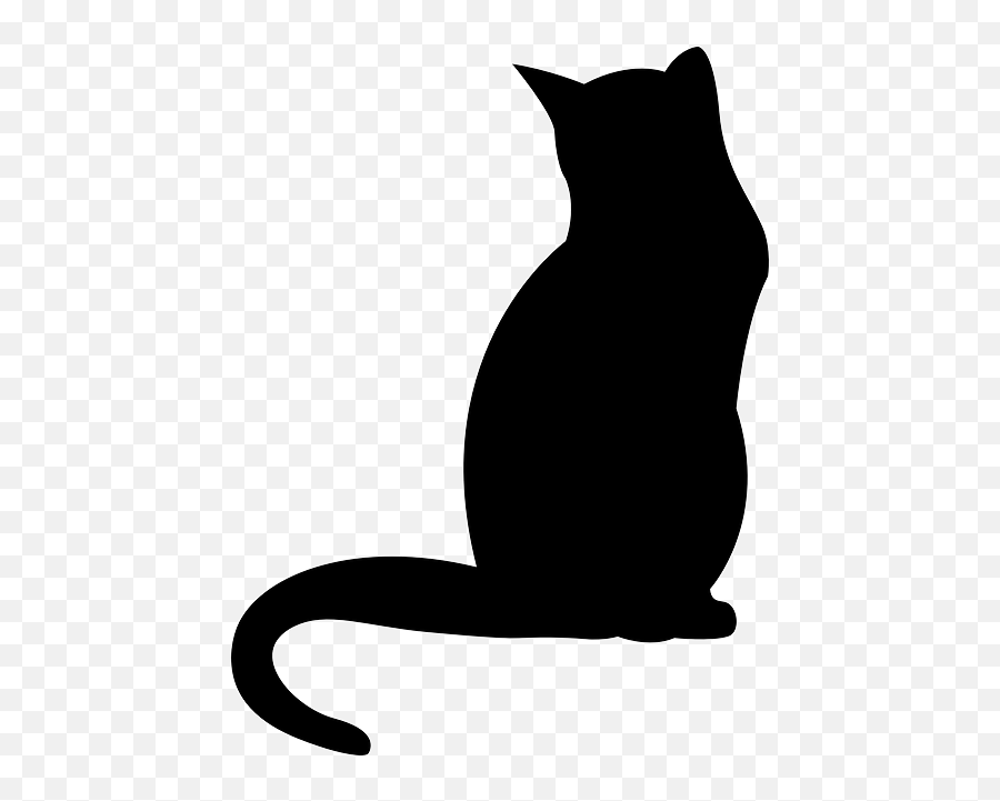 Cat Kitten Silhouette Black - Silueta De Gato Png Emoji,Black Cat Emoji