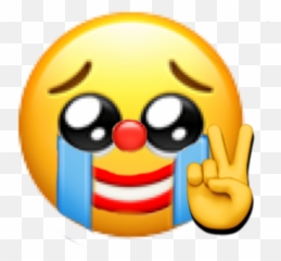 Sad Clown Peace Mood Emojimerge Sticker - Puppy Eyes Iphone