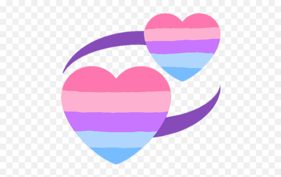 Catgender Heart Emoji Hearts Sticker By Lilith - Girly,Trans Emoji