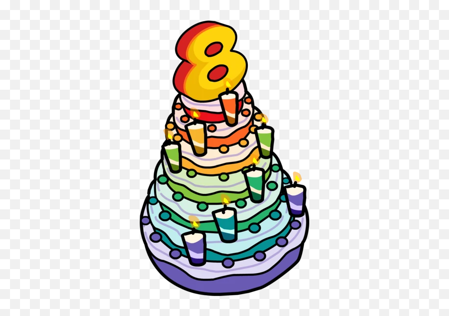Club Penguin Wiki - Birthday Cake 8 Cartoon Emoji,Creeper Emoji