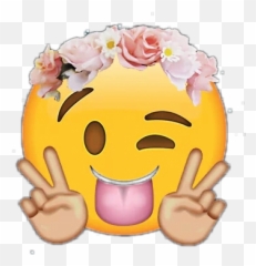 Luv Loveremixit Flowers Emoji Emojis - Cartoon,Flan Emoji