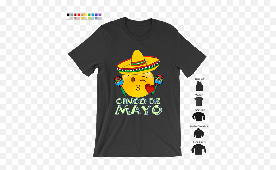Shirt Kids Women Kiss Sombrero Maracas Emoji,Emoji For Kids