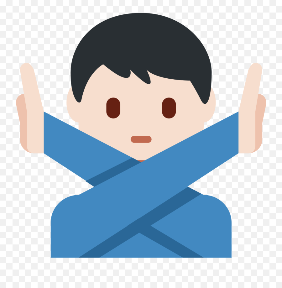 Twemoji2 1f645 - Man Arms Crossed Emoji,Ok Emoji Png