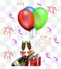 Happy Birthday Clip Art For Man Free - Clipart Champagne Emoji