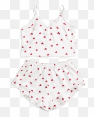 Pajamas Pajamaset Cami Silk Satin - Polka Dot Emoji,Emoji Pajama Set