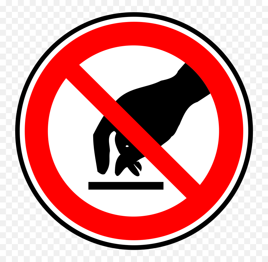 Free Prohibited Sign Transparent - No Touching Clipart Emoji,No Entry Sign Emoji
