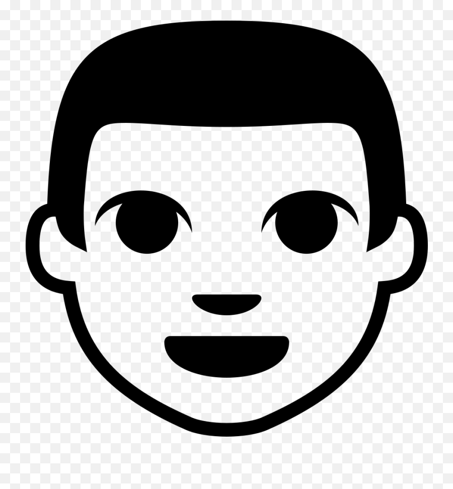 Emojione Bw 1f468 - Clip Art Emoji,Eyebrow Emoji