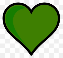 Red Heart On Green Background Clipart - Purple White Emoji