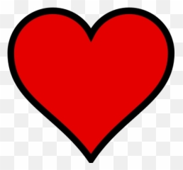 Emoji Png And Vectors For Free Download - Red Heart With Black Outline
