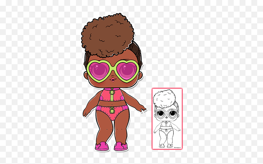 Download Hd Rip Tide Lol Surprise Dolls Coloring Page - Lol Rip Tide Lol Doll Emoji,Emoji Dolls