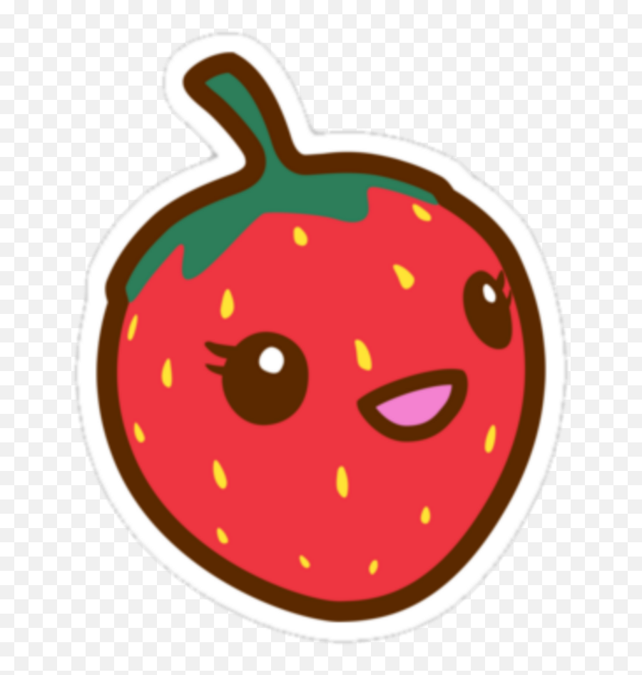 Kawaii Sticker Clipart Png Download - Kawaii Strawberry Kawaii Cute Strawberry Png Emoji,Emoticones Kawaii