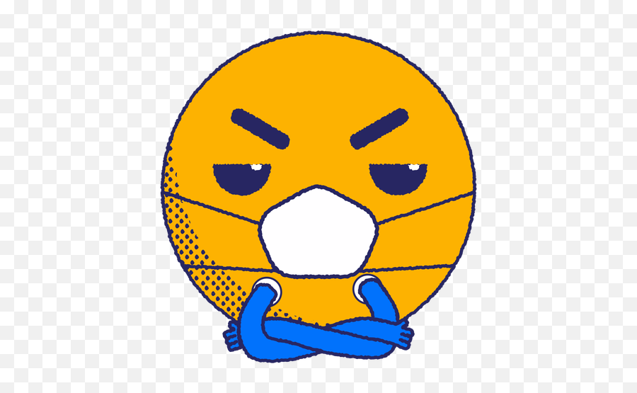 Angry Emoji With Face Mask Flat - Scalable Vector Graphics,Emoji With Blue Head