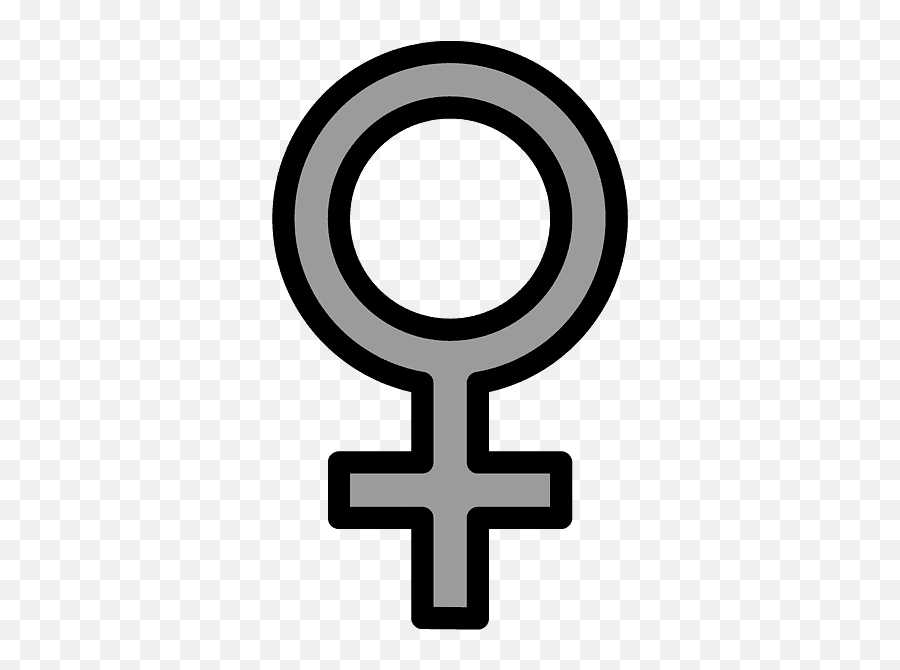 Female Sign Emoji Clipart - Femme Symbole,Cross Sign Emoji