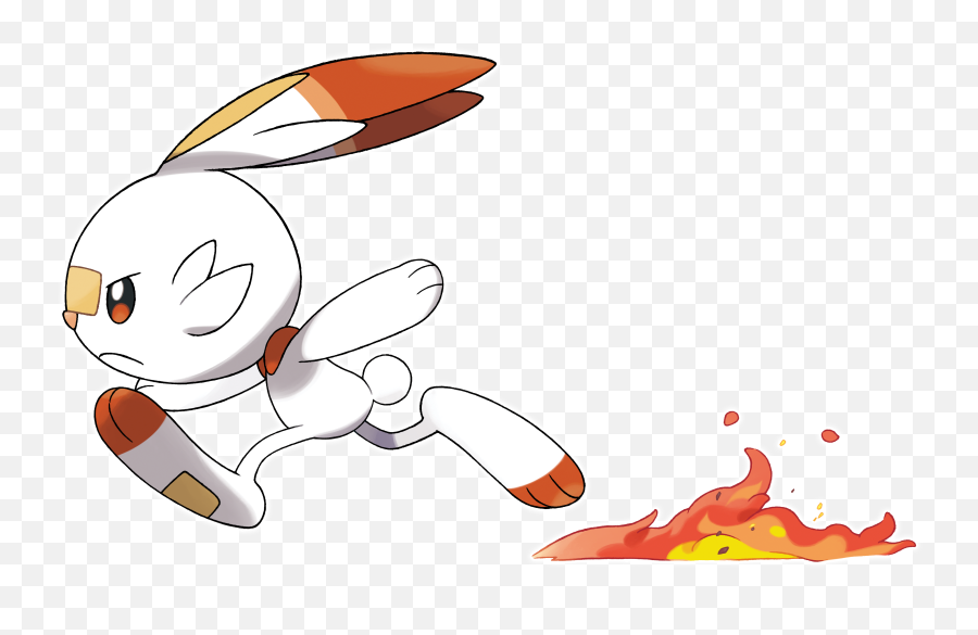 Scorbunny Runs With Fire Render Pokemon Sword And Shield - Pokemon Scorbunny Emoji,Shield Emoji