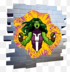 Fortnite She - Hulk Smash Spray Fade Out Fortnite Emoji,Fortnite Emoji